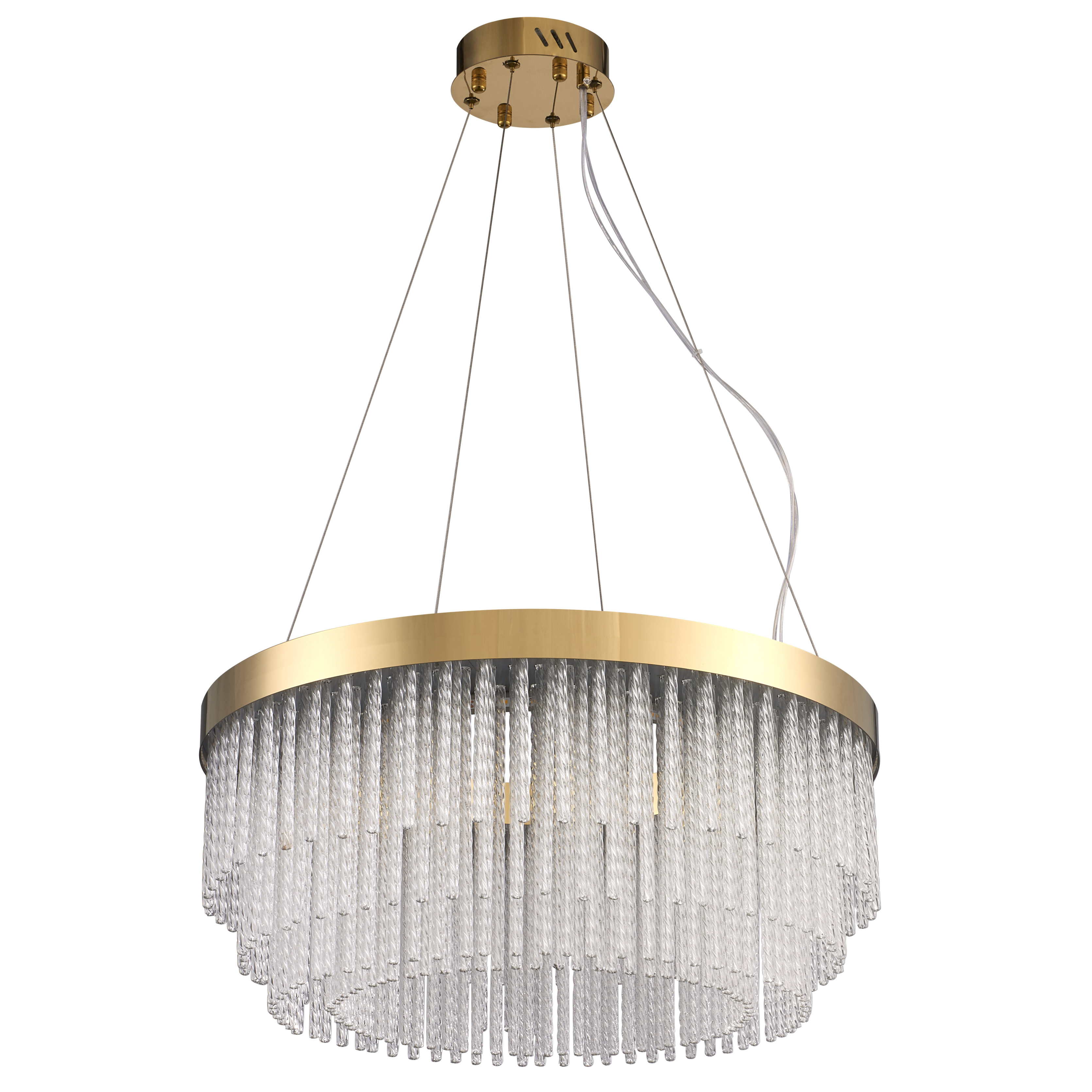 Lampa wisząca GLORIA LED kryształowa złota 60 cm