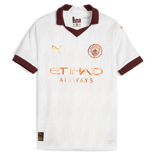 Phil Foden Manchester City Puma Youth 2023/24 Away Replica Player Jersey - White