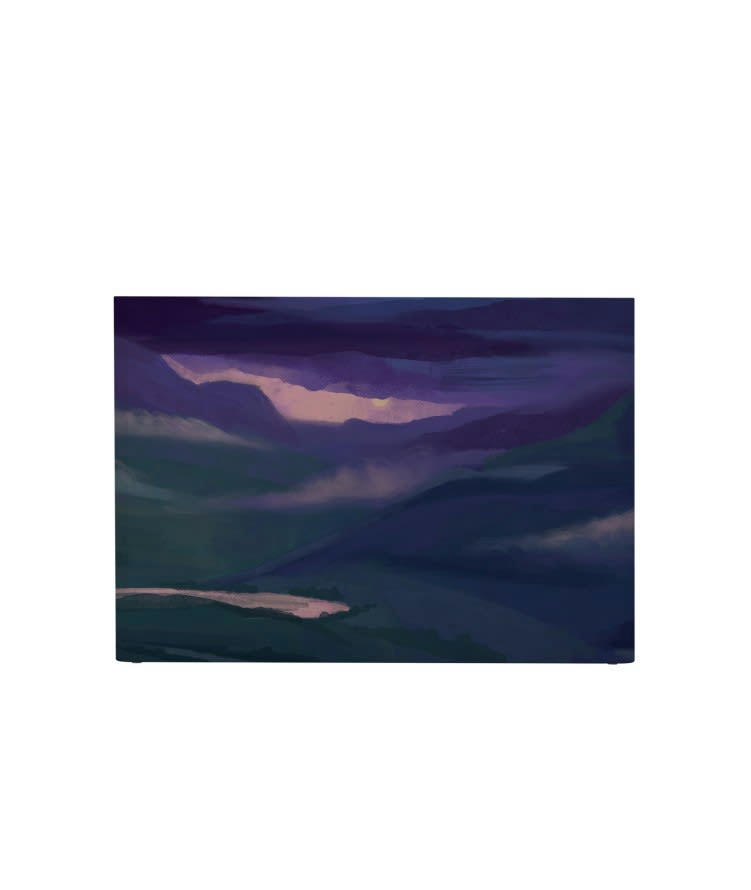 CRÉPUSCULE - Tête de lit avec housse Violet 180 cm