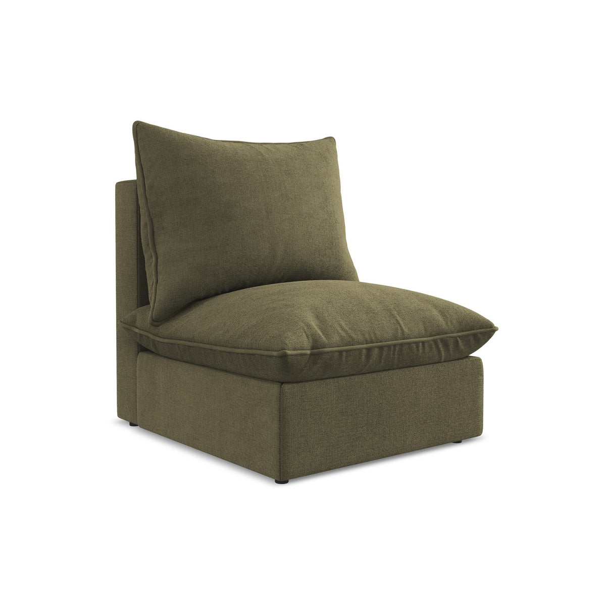LaMiaSofa Bankmodule midden Ravenna - textuurstof - olijf - 75x90x77