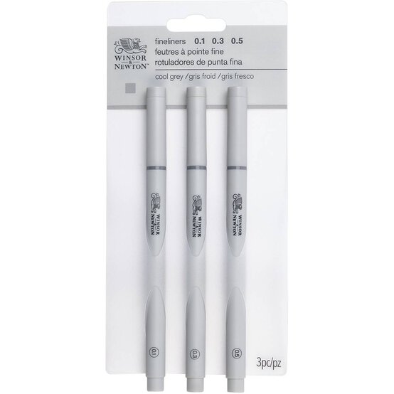 Winsor & Newton Cool Grey Fineliners 3 Pack
