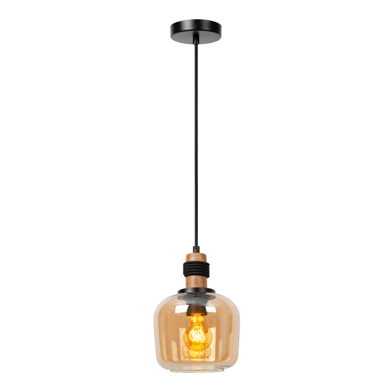 Suspension Ilona ambre Ø 18 cm E27 40 W LUCIDE
