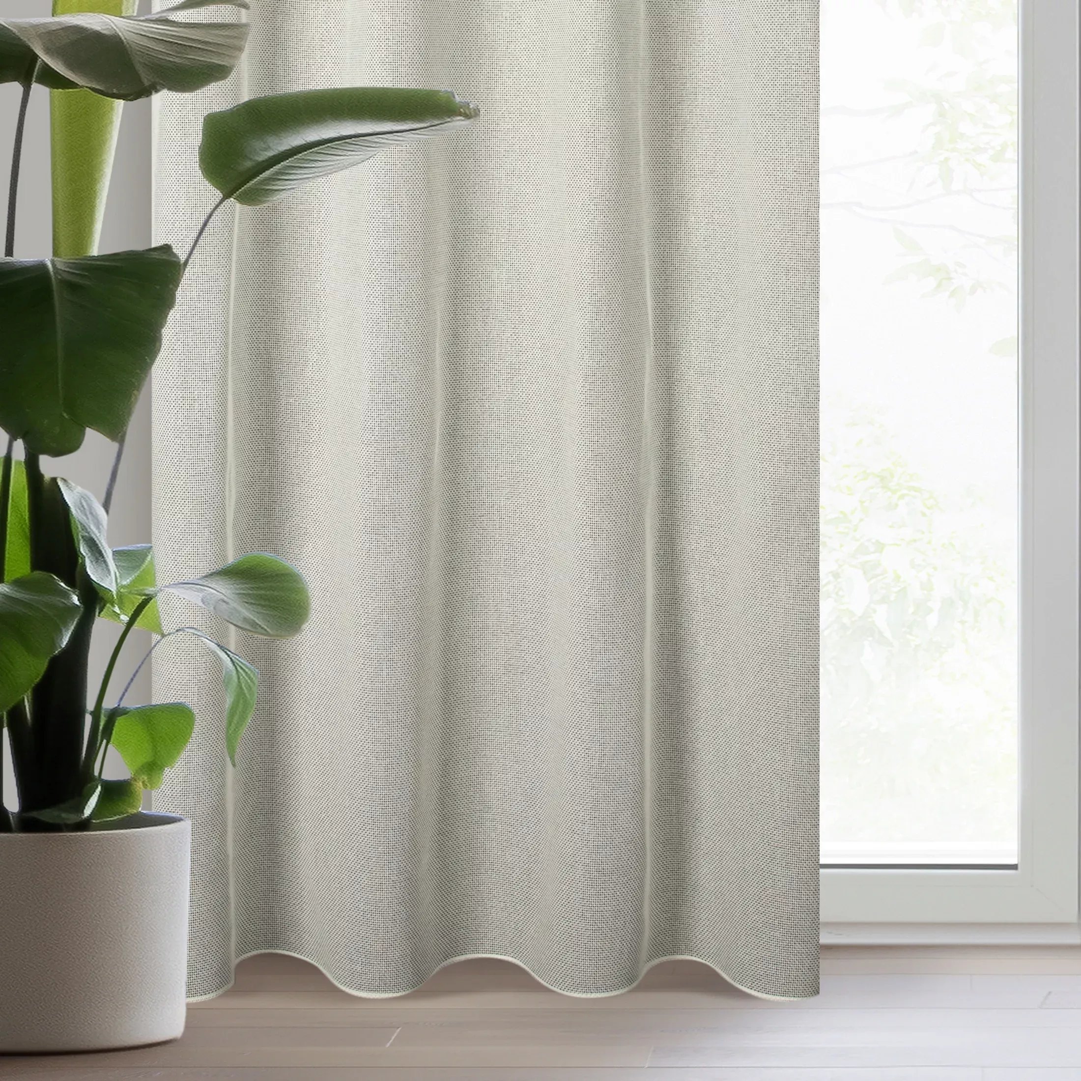 Firana naturalna z drobnej matowej siateczki 140x250 cm przelotka DARLA