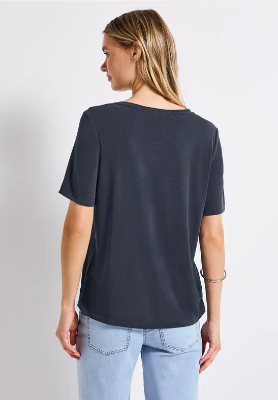 Silk-Look Shirt mit Wording