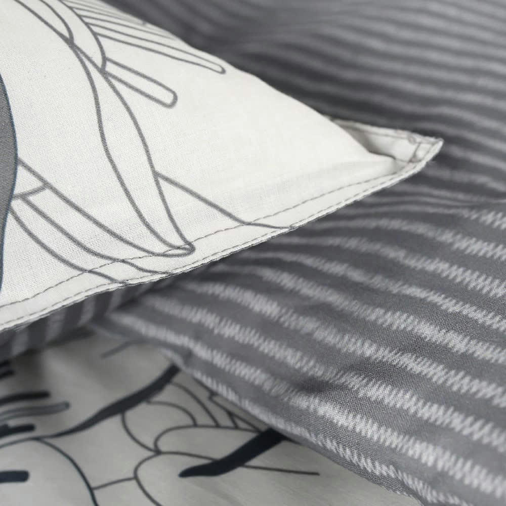 SUNSHINE KAIS - Parure de lit 2 personnes imprimé en Coton Blanc 240x260 cm