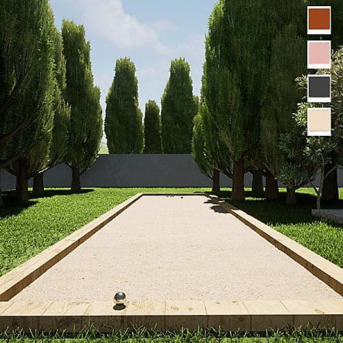 Kit terrain de pétanque rose 75m²