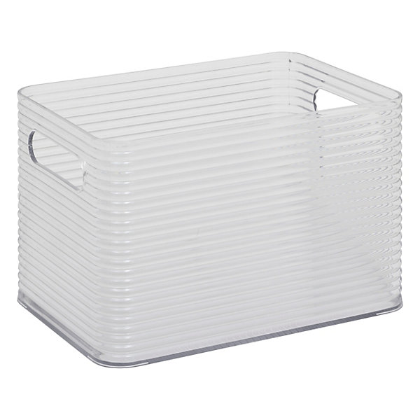 Boite de rangement salle de bains avec couvercle l.15,3 x H.22,7 x P.17,4 cm, 5Five Simply Smart Plastor