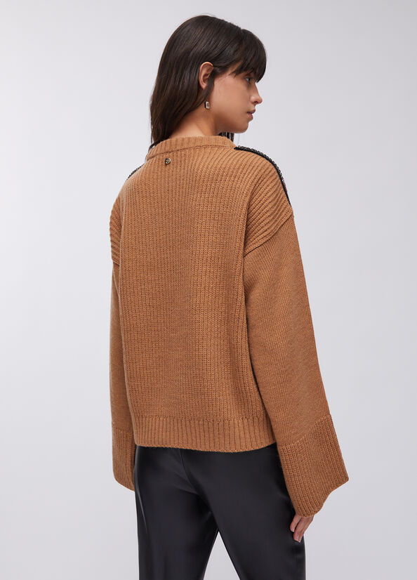 Maglia in lana con strass