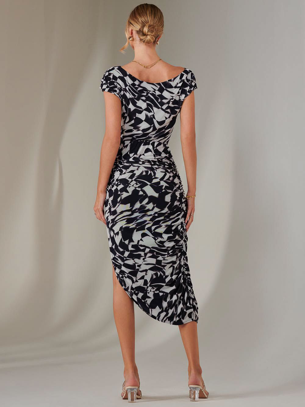 Jolie Moi Lois Off-Shoulder Bodycon Dress