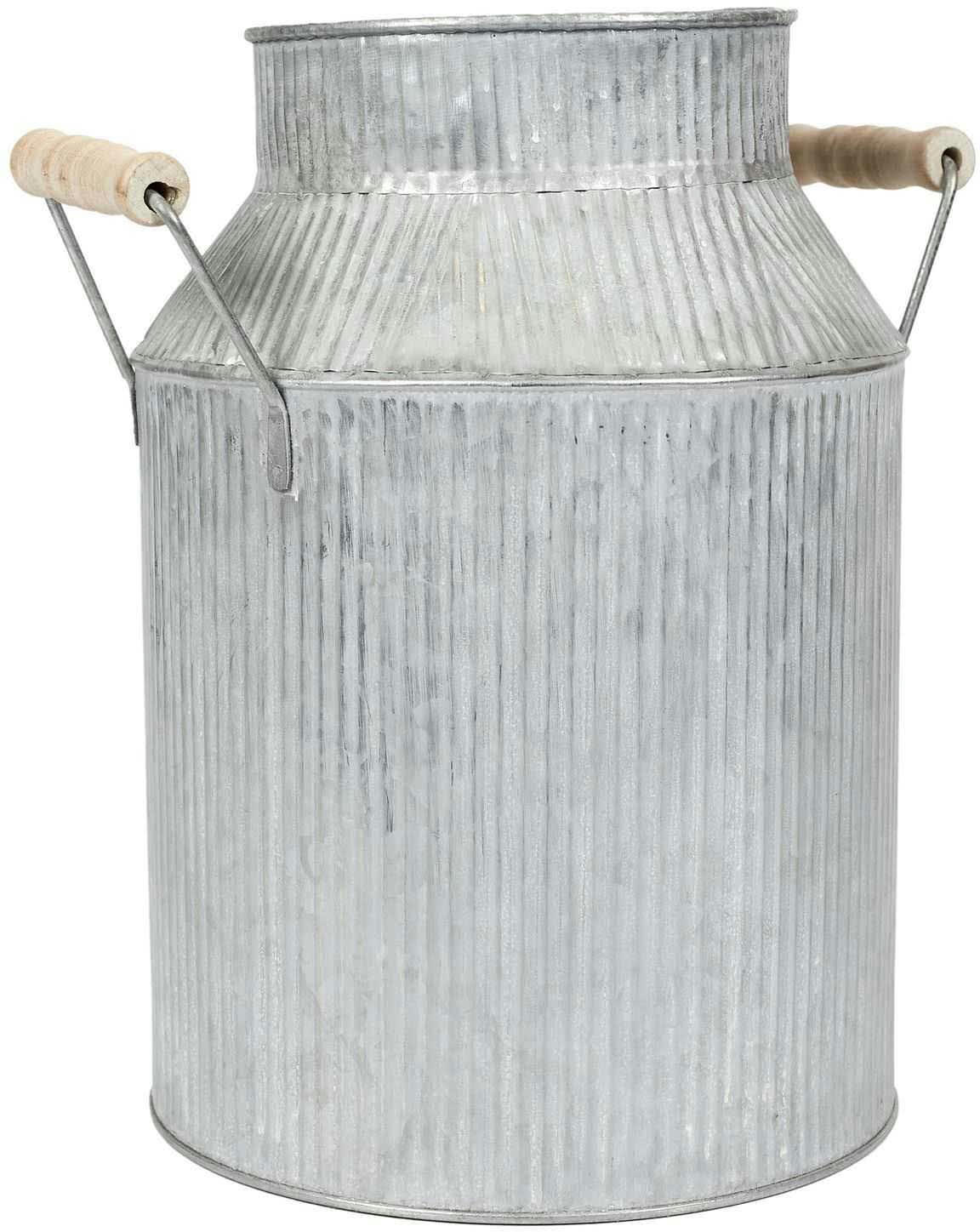 - Vase en forme de pot à lait en métal 18.5 x 26.5 x 13 cm