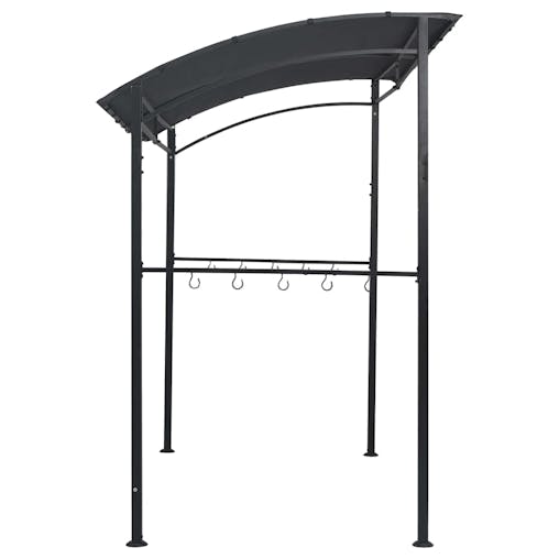 NNEVL BBQ Gazebo 215x150x220 cm Anthracite Steel