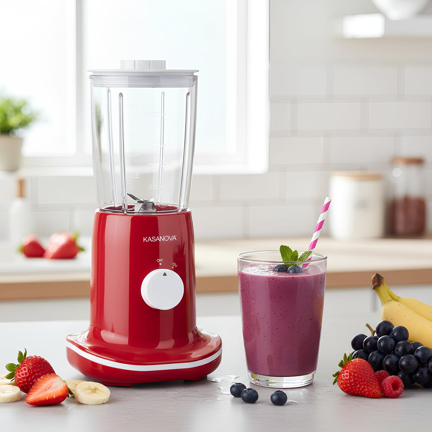 Frullatore 300 W con brocca 500 ml rosso