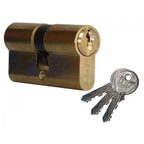 Cylindre double City ISEO 40 x 40 - laiton nickelé - 520940409