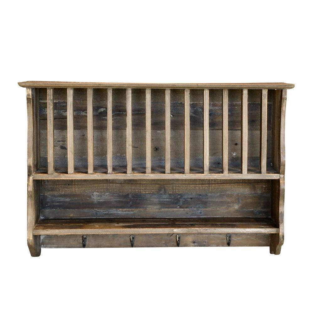 Szafka wisząca na talerze, postarzana 80 cm