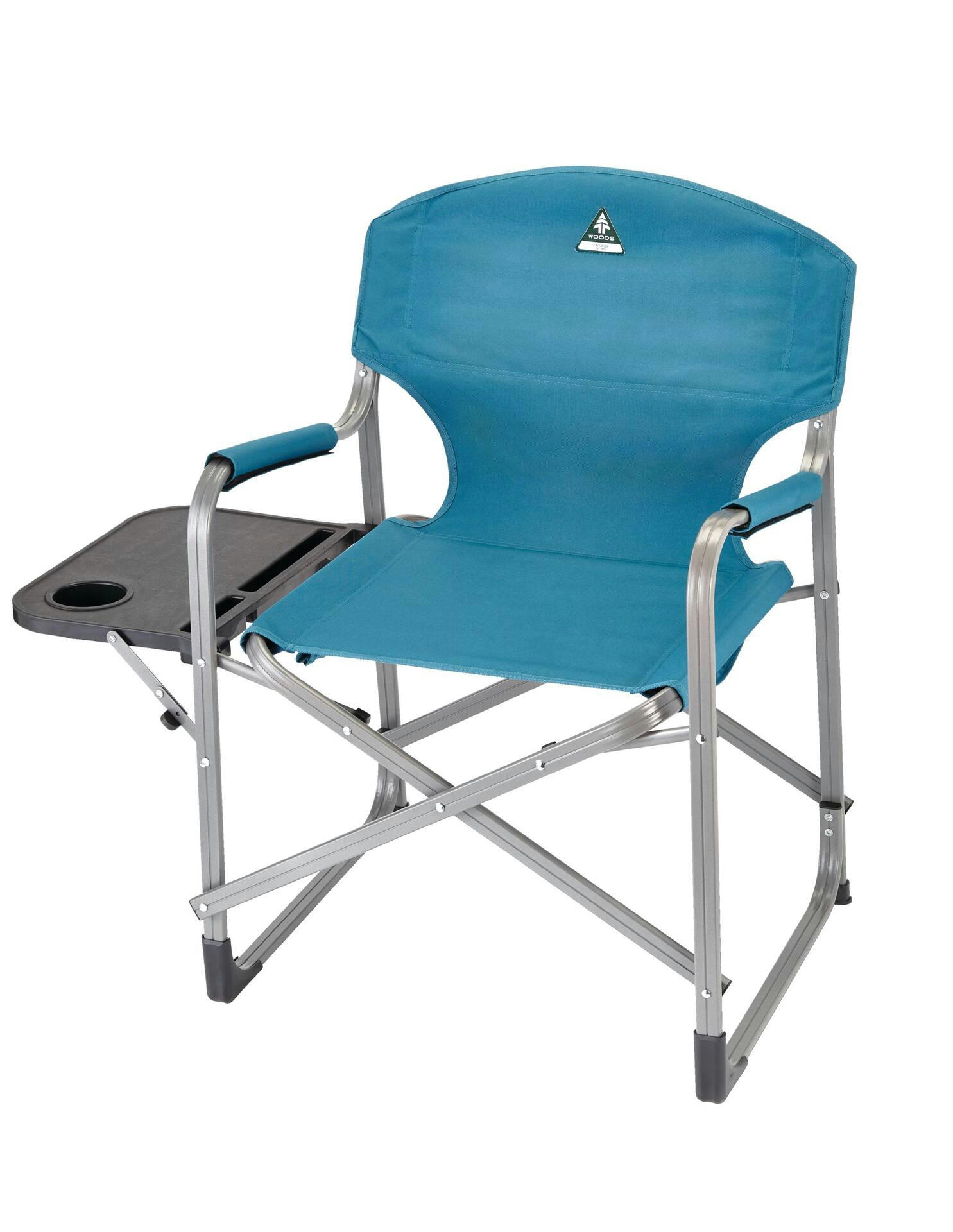 Woods Prospector Portable Folding Camping Chair w/ Side Table & Cup Holder