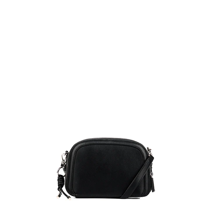 The Emmy - Black Vegan Leather Crossbody Bag