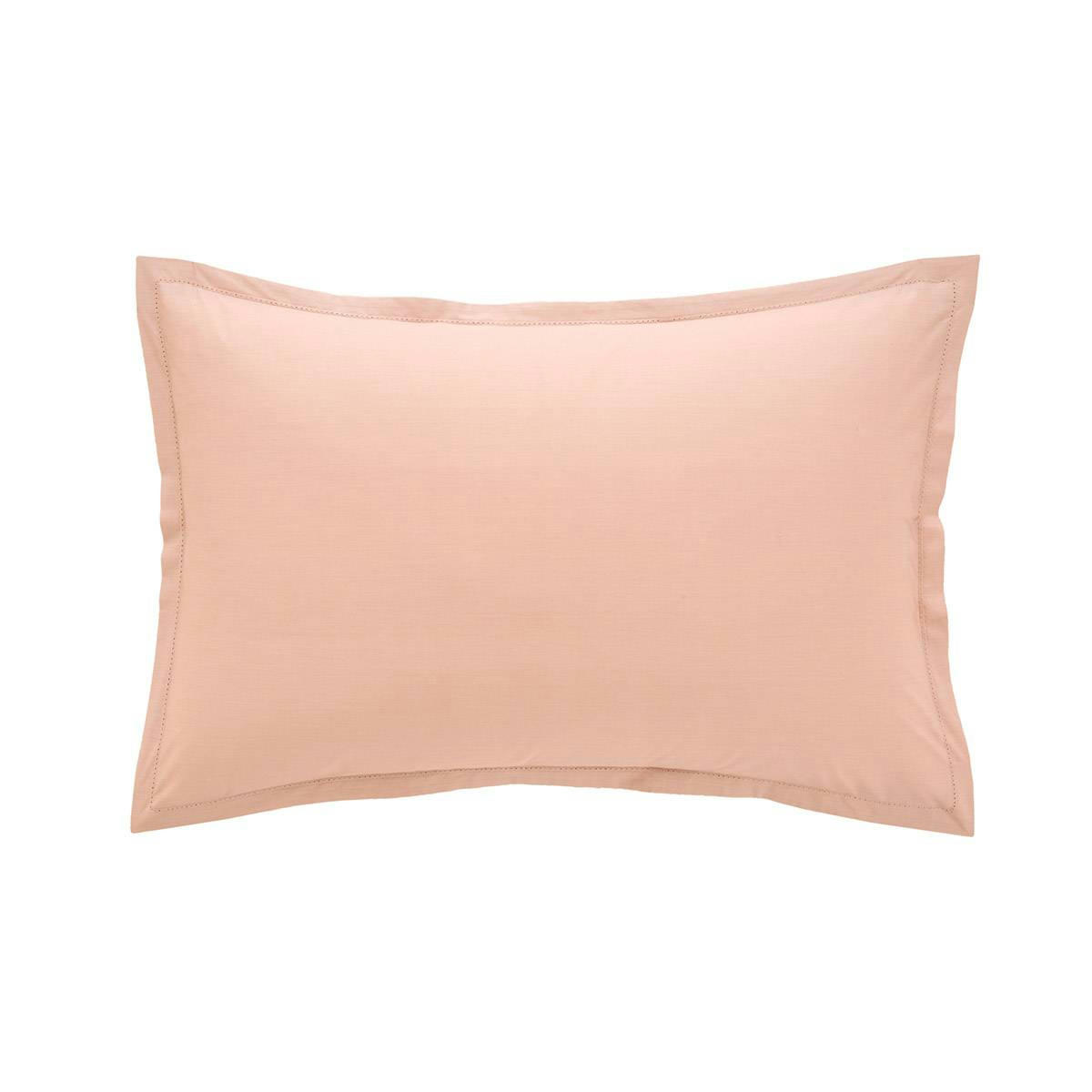 ALCOVE - Taie d'oreiller en percale de coton rose 60 x 70 cm
