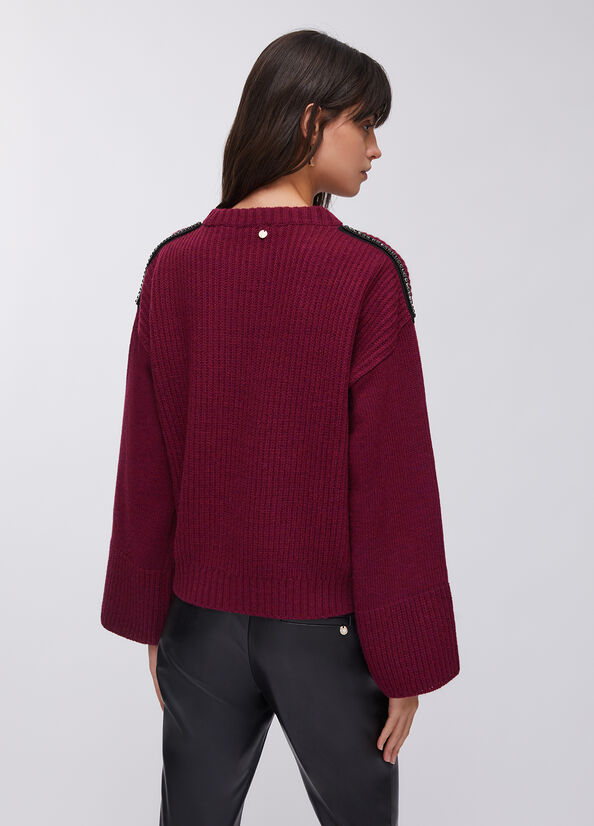 Maglia in lana con strass