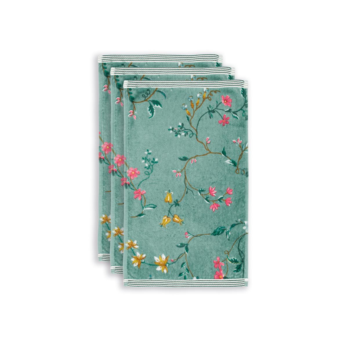 Pip Studio gastendoek Les Fleurs - 30x50 cm - groen