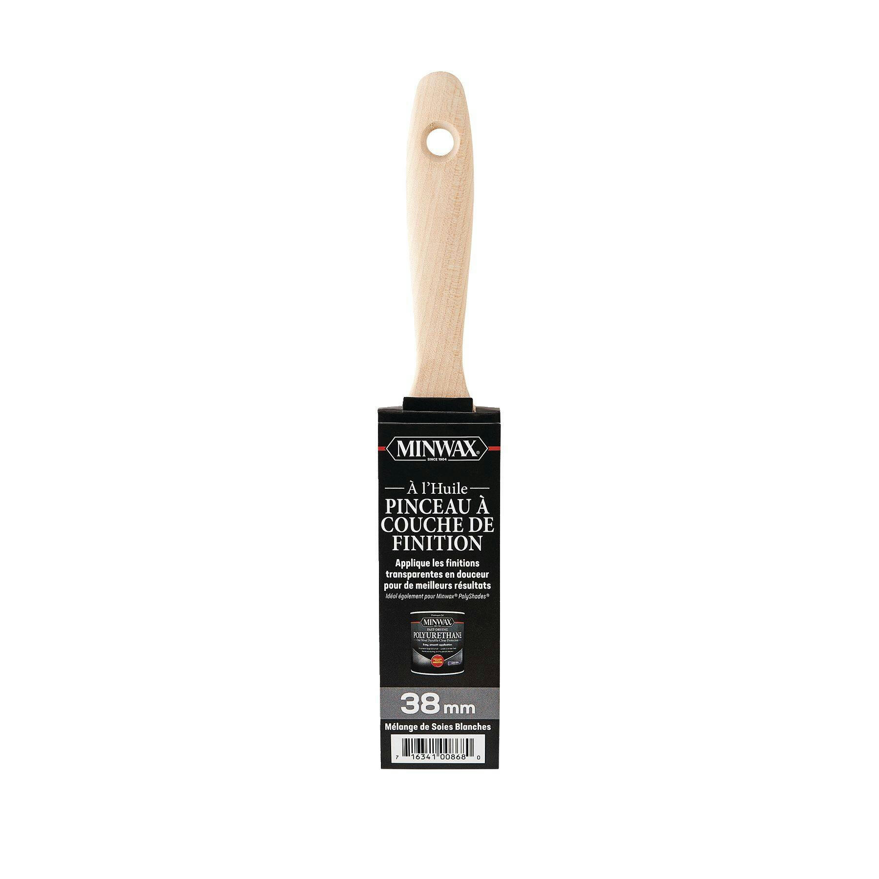 Minwax Polyurethane Trimn Brush with Hardwood Handle, White Bristles, 1.5-in