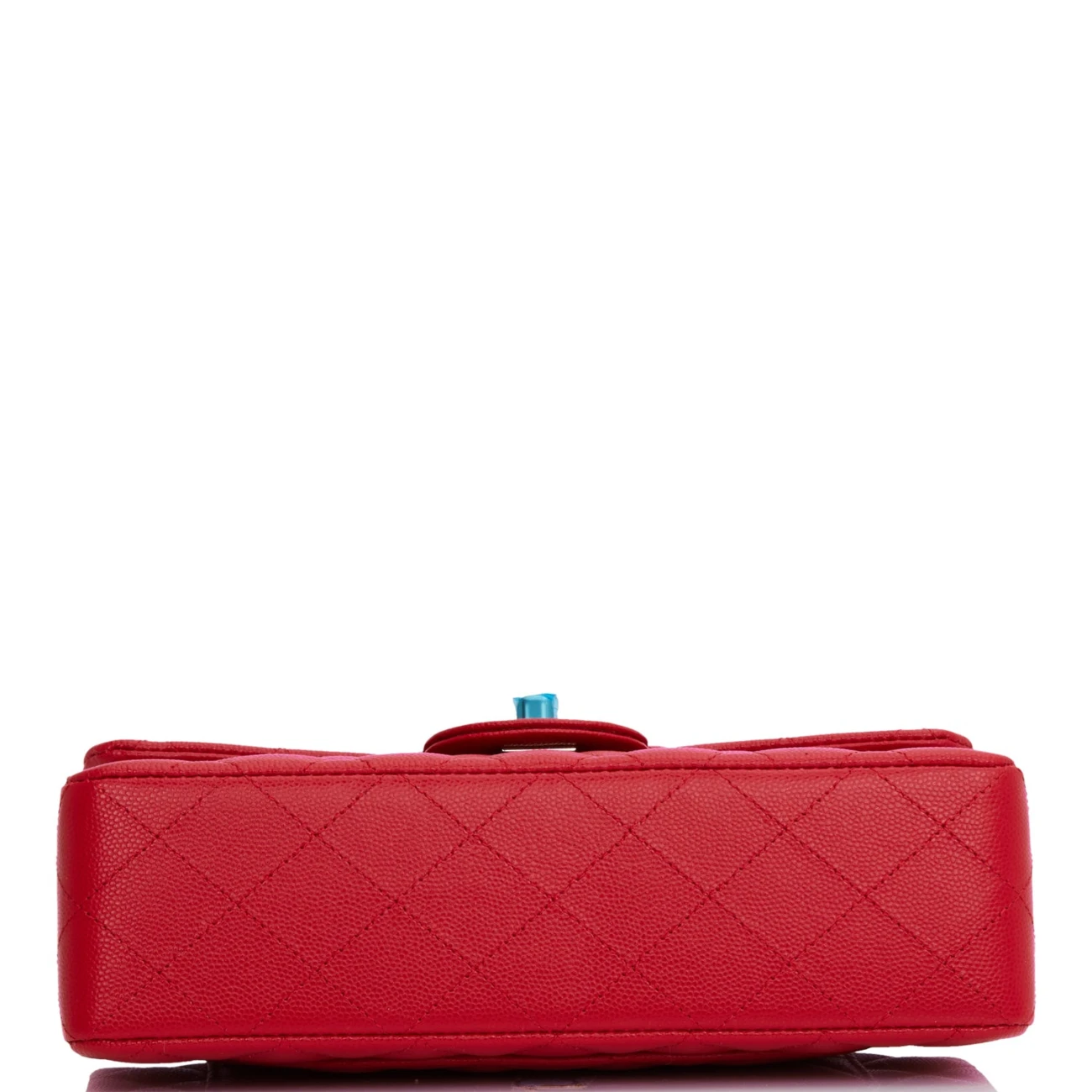 Chanel Classic Flag Bag Small Classic Double Flap Red Caviar Light Gold Hardware