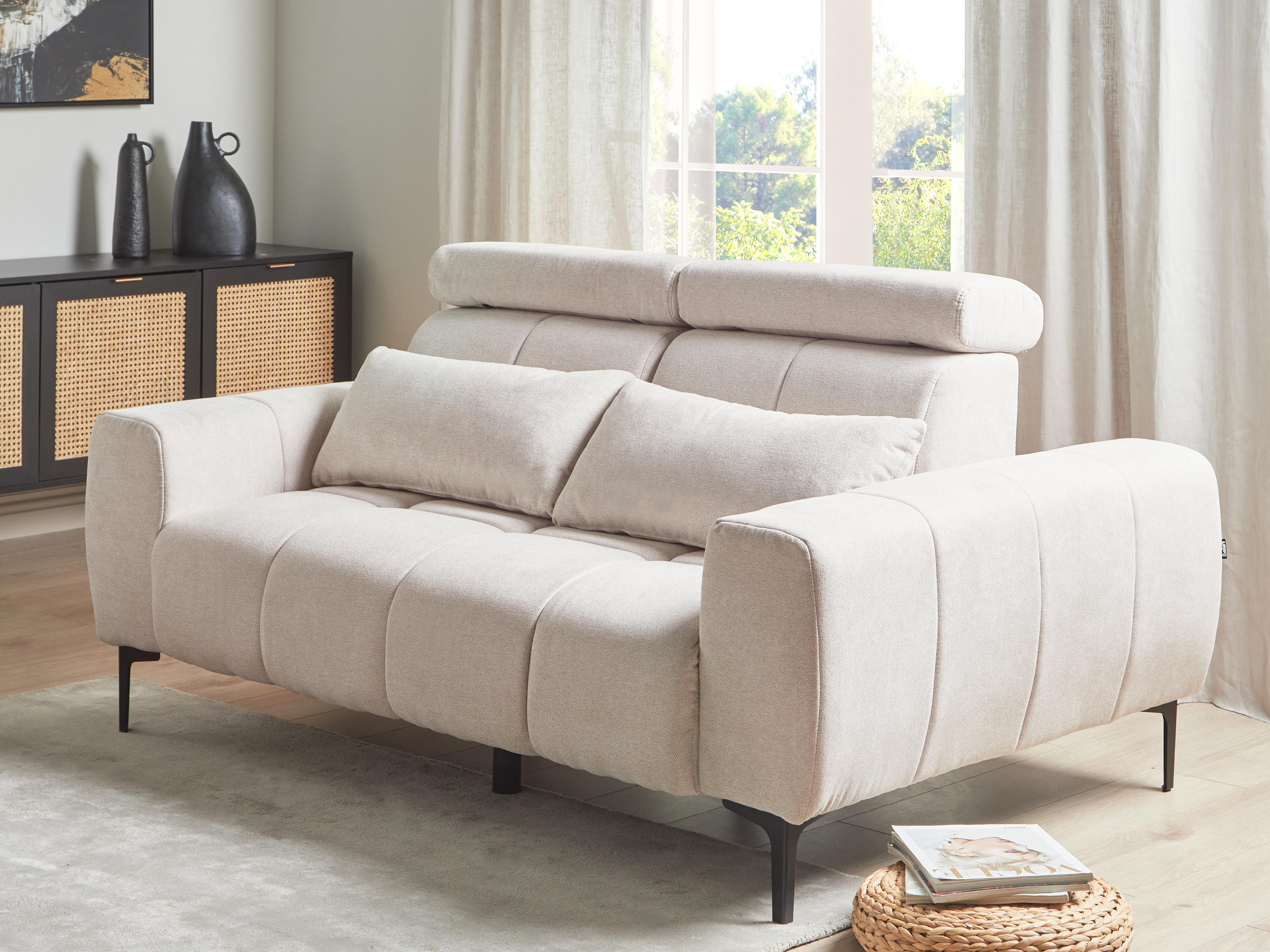 Sofa 2 Seater VEGAMO Fabric Beige