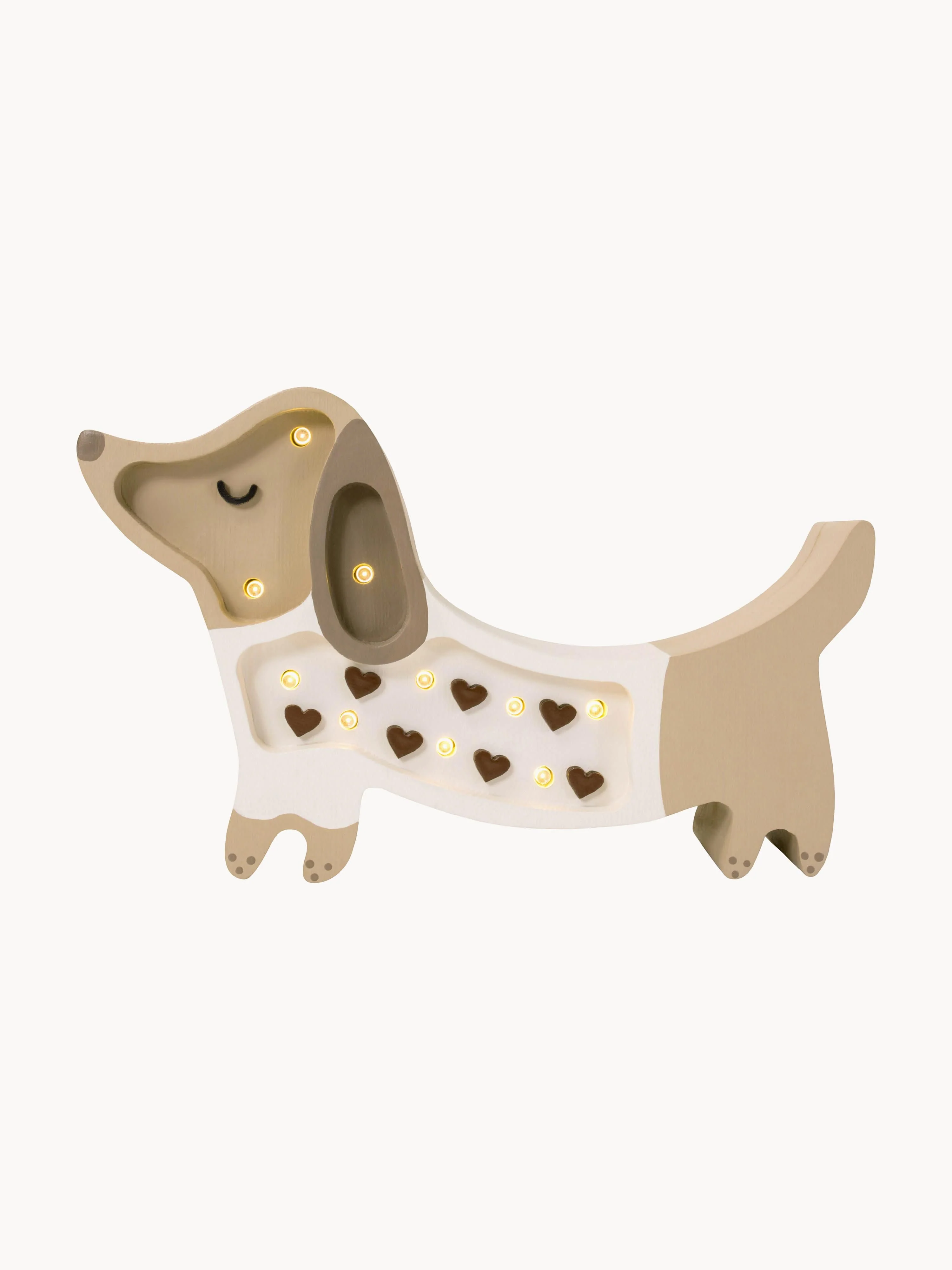 Handgefertigte LED-Kinderzimmerlampe Puppy Mini mit Timerfunktion und Fernbedienung, dimmbar