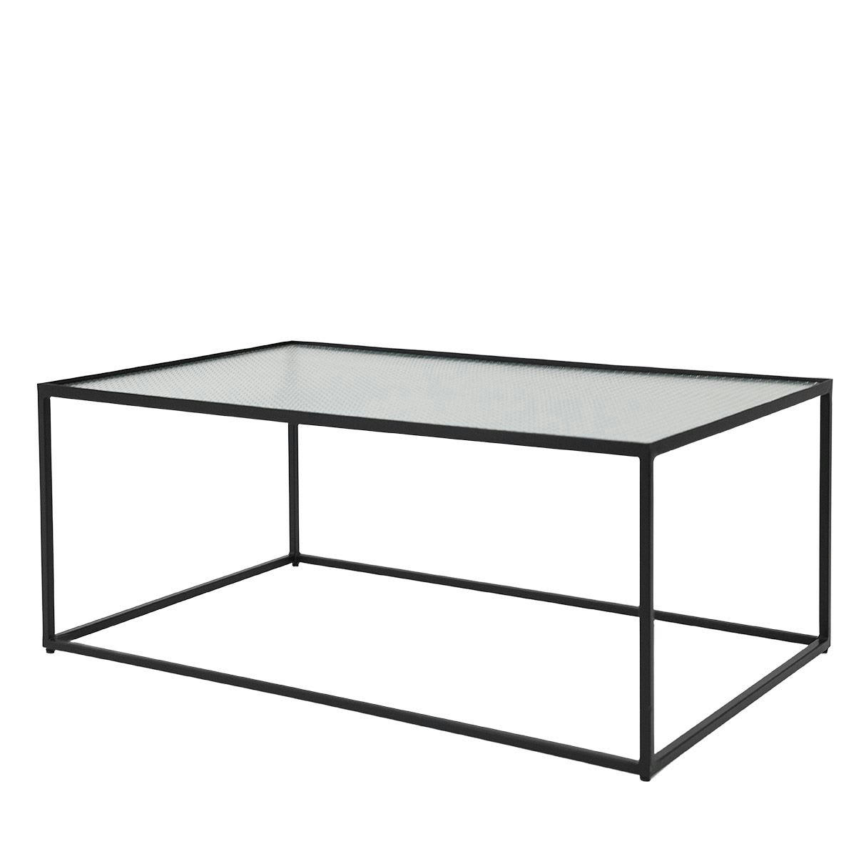 - Table basse métal plateau verre