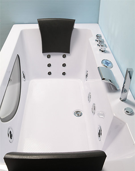 Baignoire hydromassage blanc Chromothérapie 180 X 90 cm 16 jetsEden