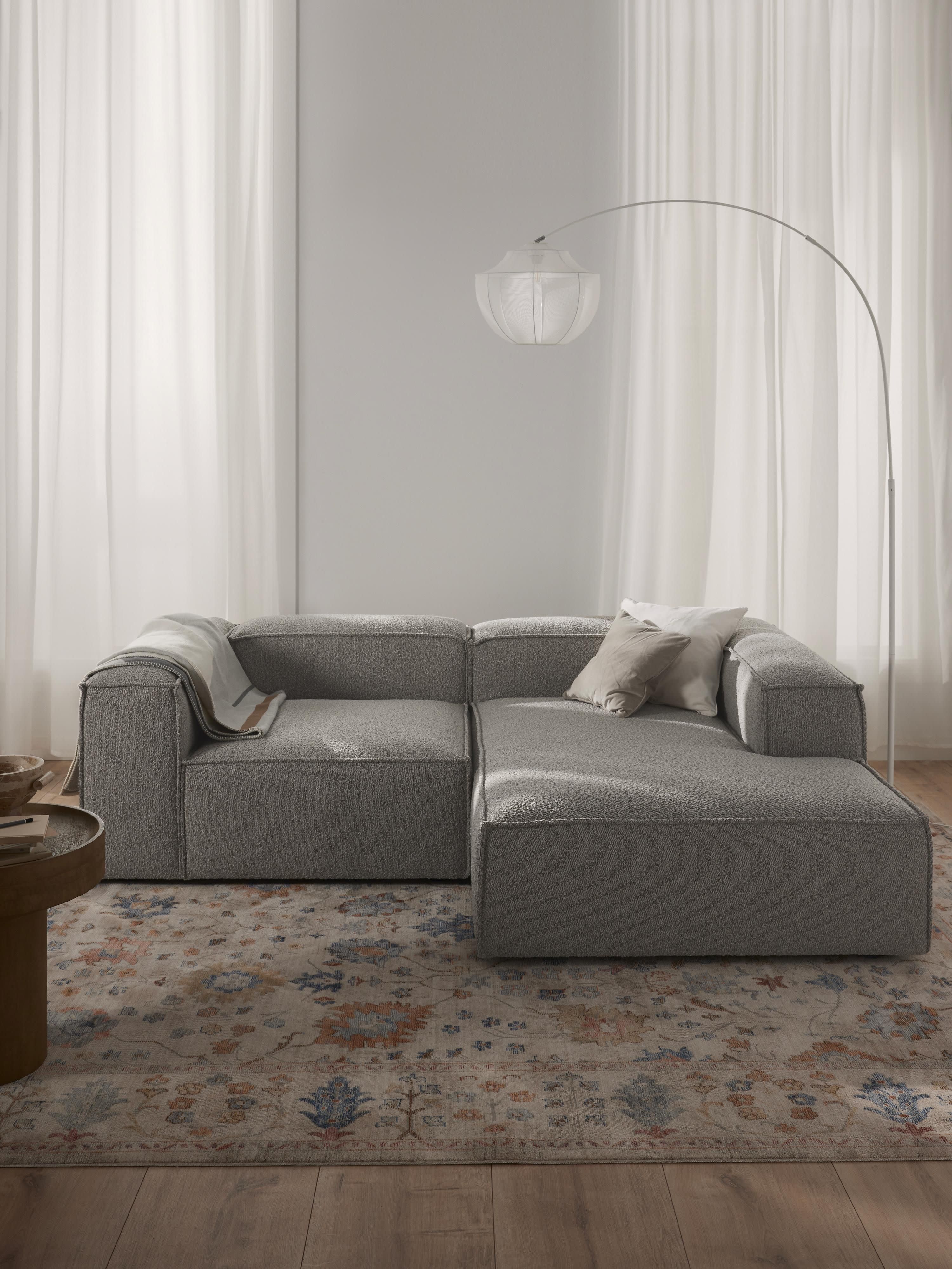 Modulares Bouclé-Ecksofa Lennon (2-Sitzer)