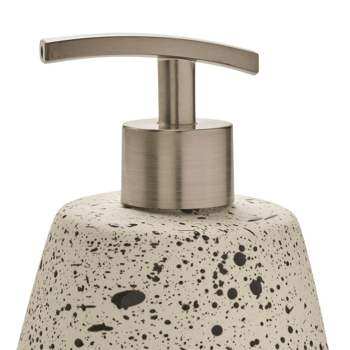 DEMY - Distributeur de savon en céramique blanc tacheté à la main