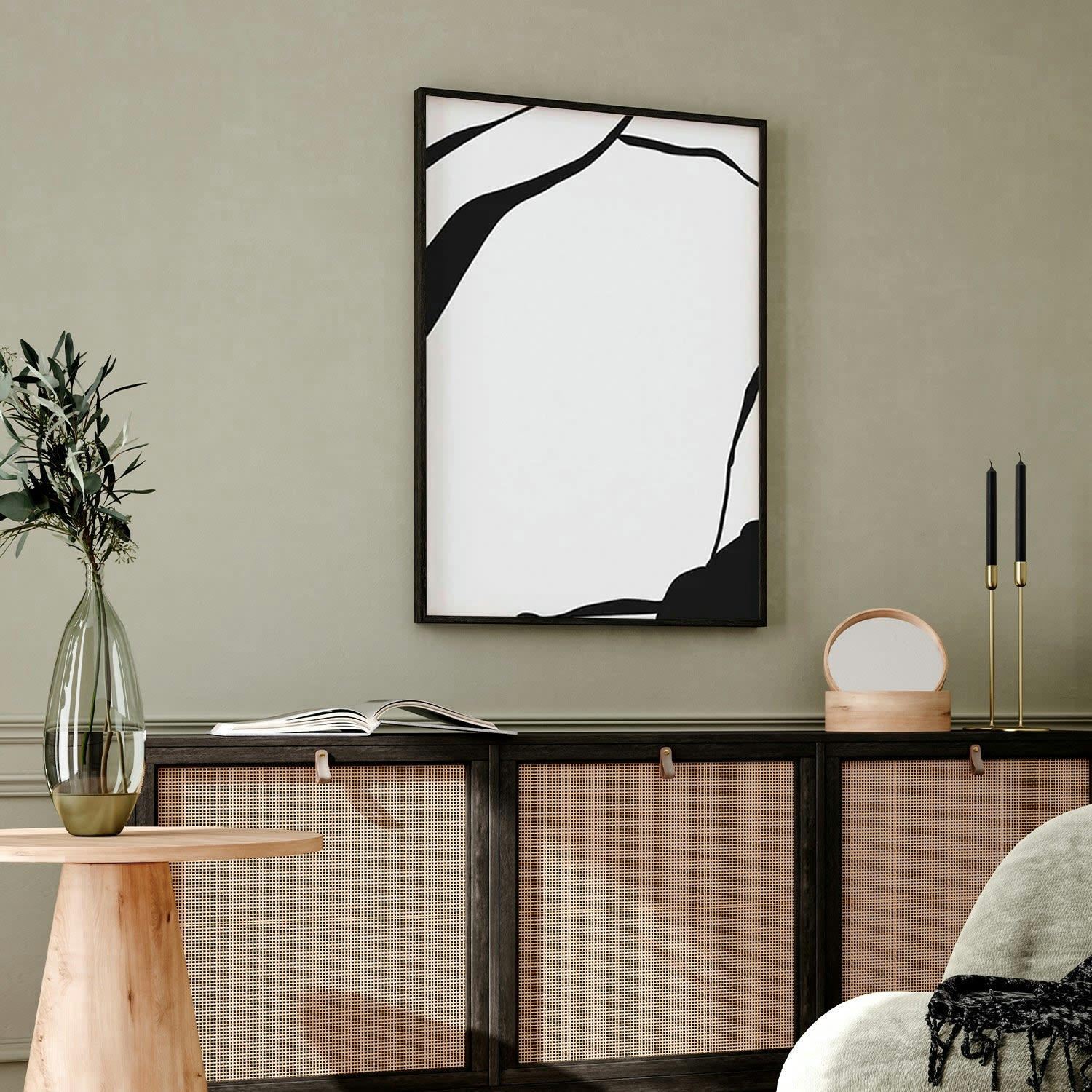 MINIMALISMO - Affiche avec cadre noir -  design minimaliste - 50x70