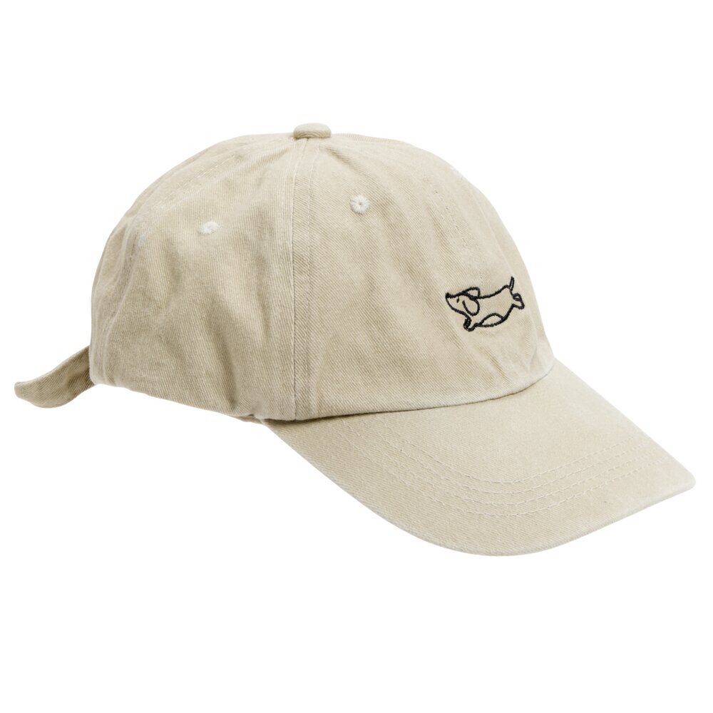Casquette délavée avec motif brodé 27,5x18,xH10cm (4 modèles)