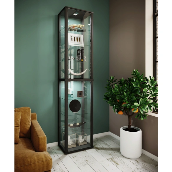 Vitrine »Kavisa«, BxH: 50 x 227 cm, Holzwerkstoff/Glas