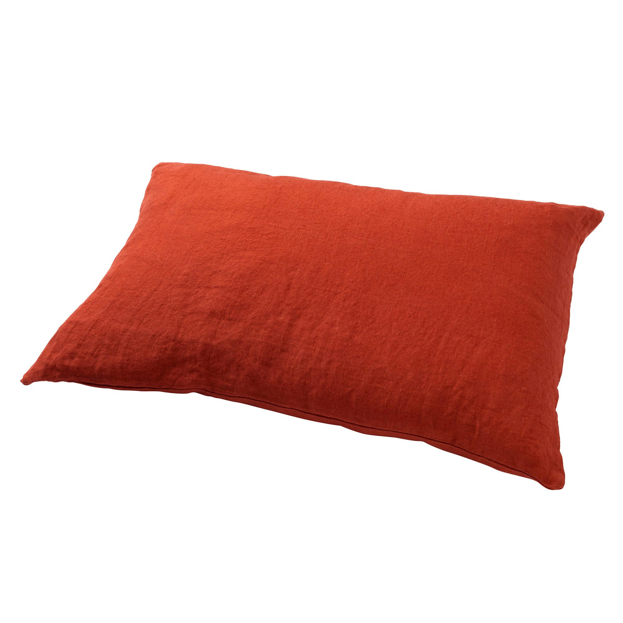 - Housse de coussin orange en laine-40x60 cm uni