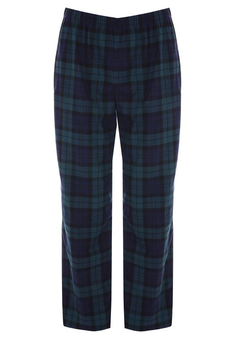 Mens Green Check Revere Pyjama Set