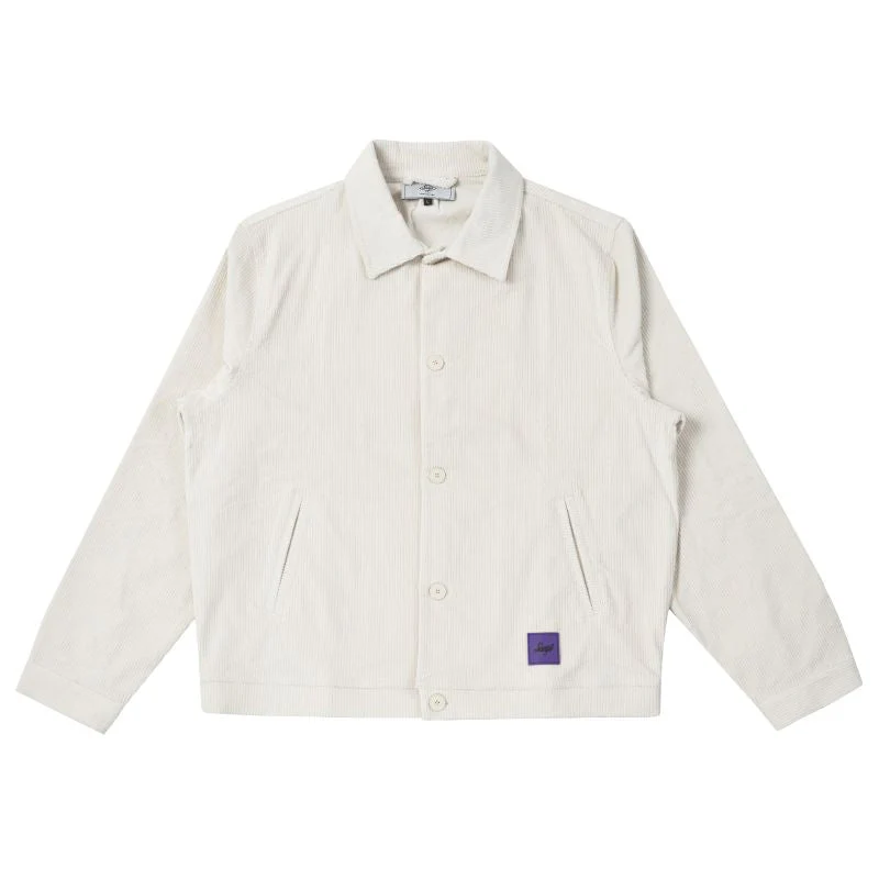 Sanjo Corduroy Retro Coat // Ecru