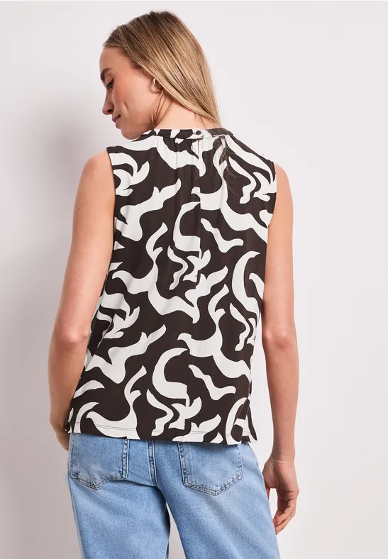 Top mit Rundhals und Grafikprint