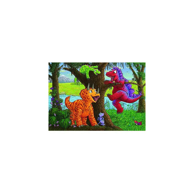 Puzzle 2-teilig Spielende Dinos