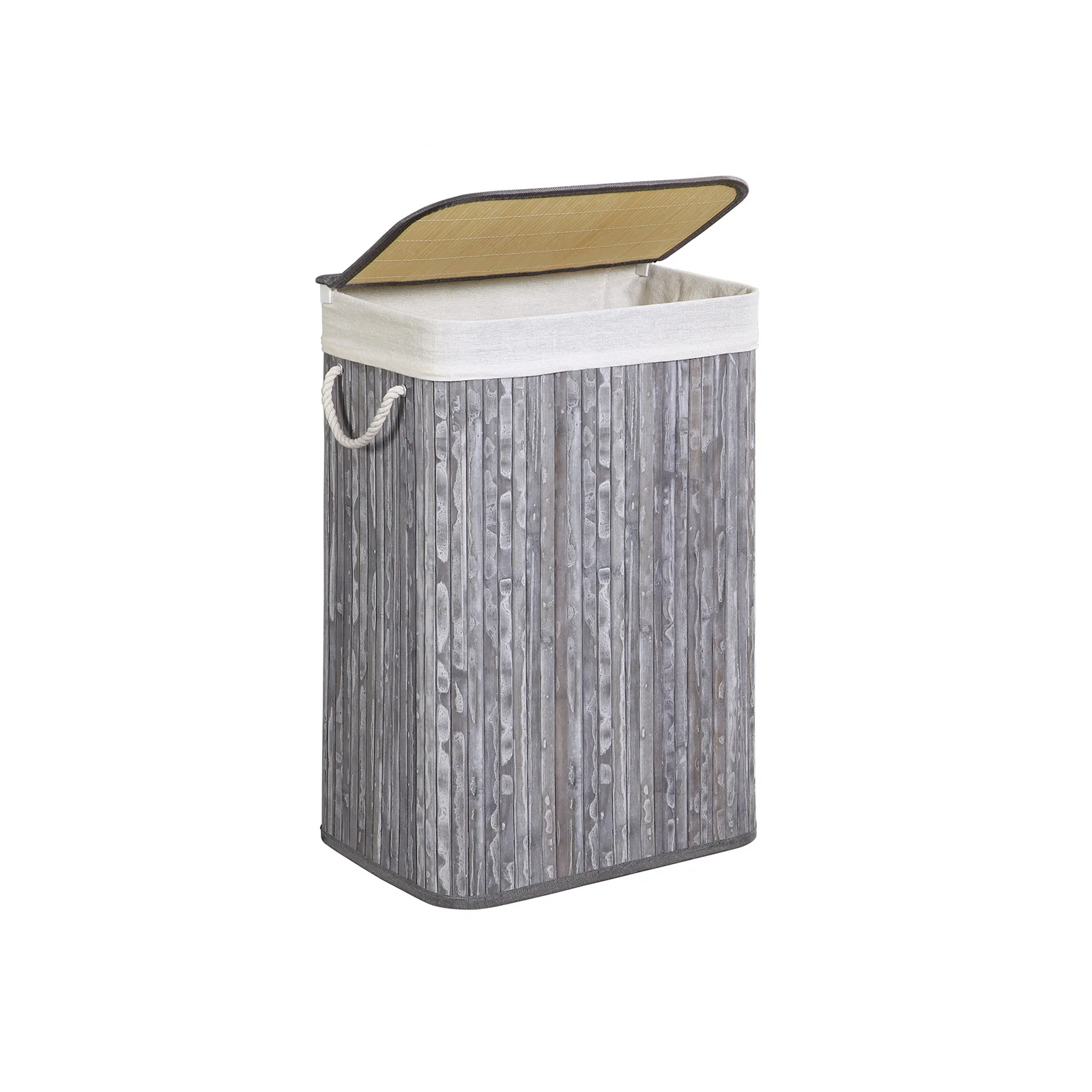 Panier à linge 72L gris