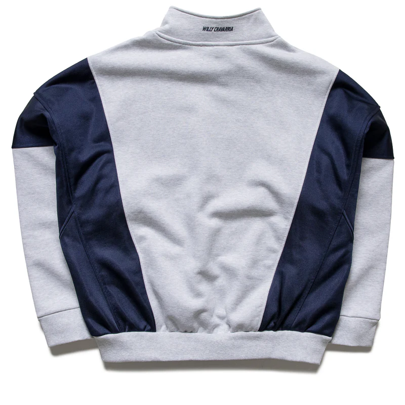 Willy Chavarria x Adidas Watsonville Mockneck Sweater - Light Grey Heather/Legend Ink