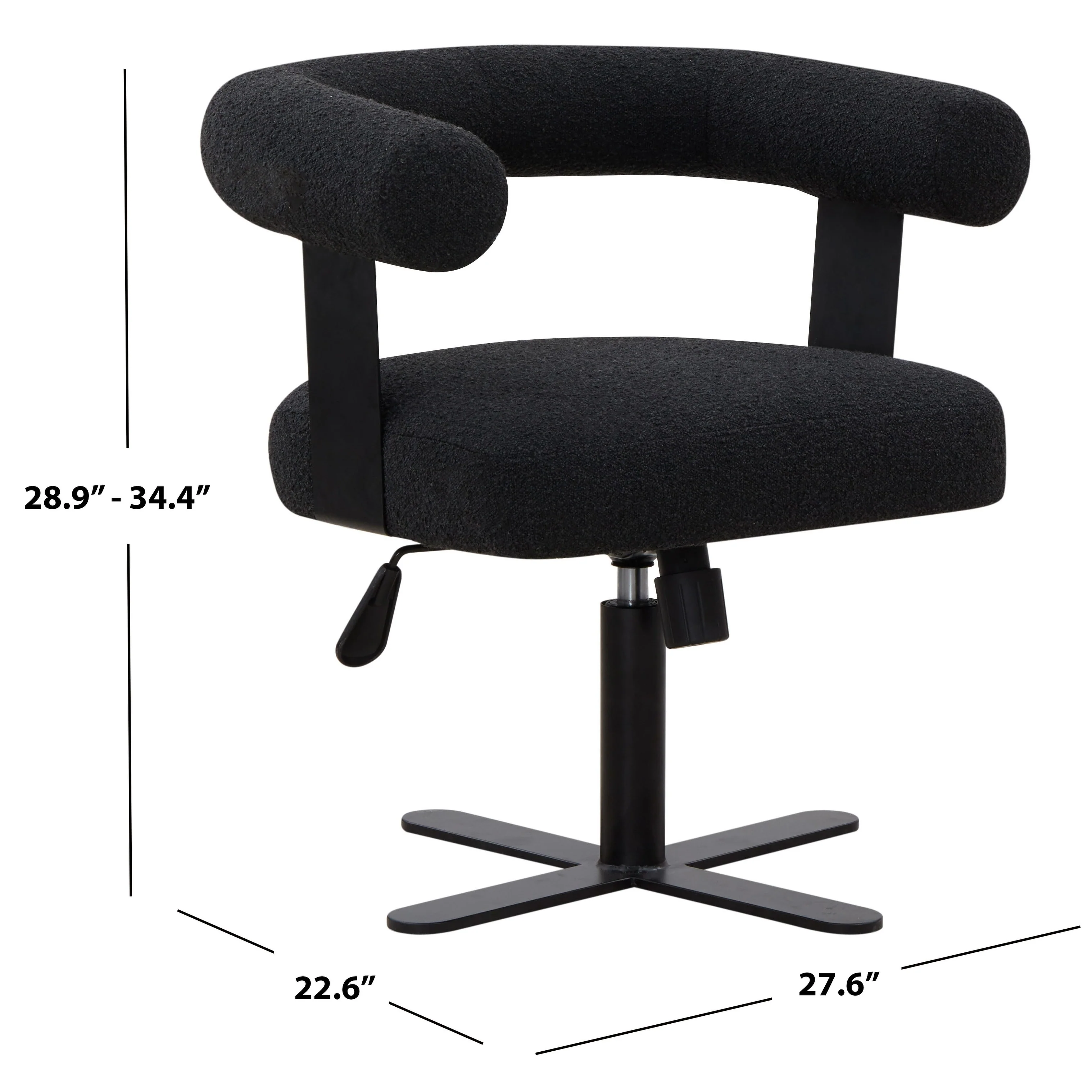 Baron 24-inch Adjustable Desk Chair - 28Wx23Dx34H