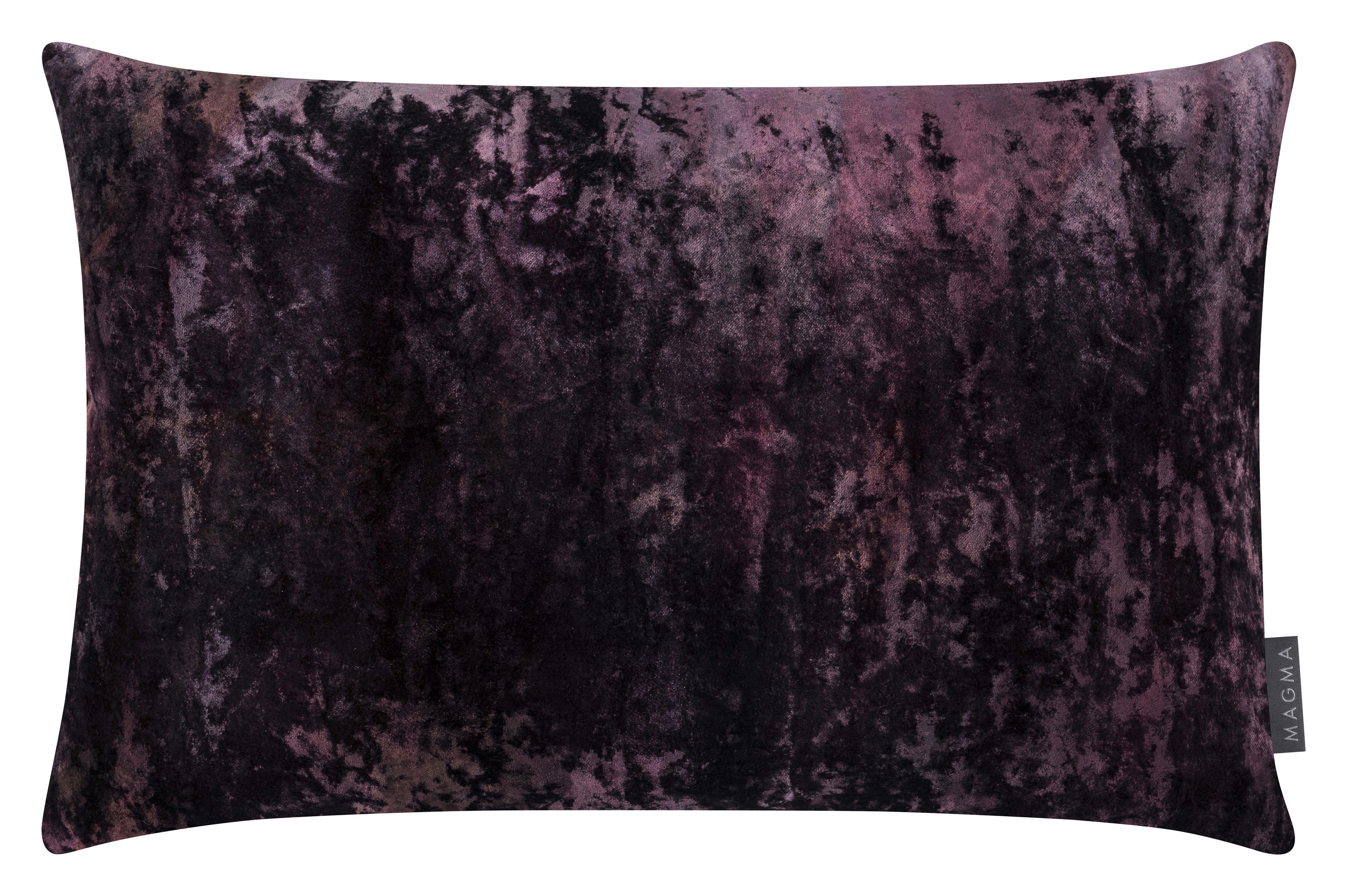 SHIVA - Housse de coussin mauve violine velours effet 3D 60x40