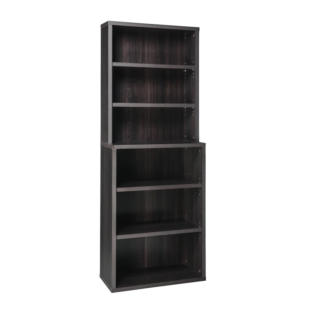 ClosetMaid Premium Black Walnut 6-shelf Hutch Bookcase