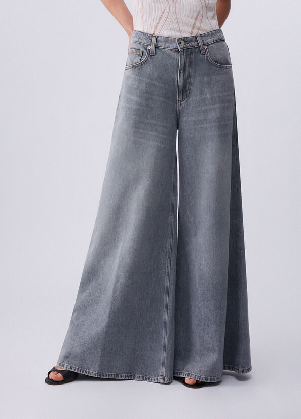 Jeans super flare a vita alta