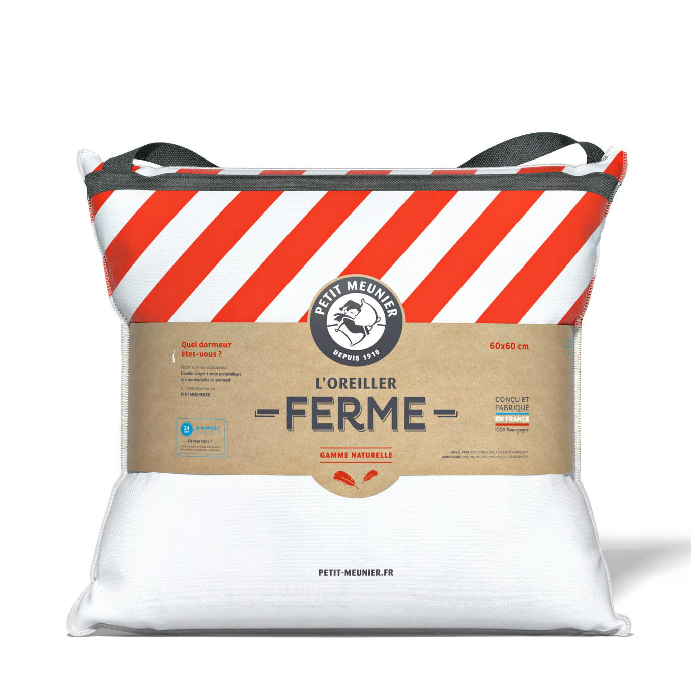 SURMESURE - Oreiller ferme naturel carré 60x60