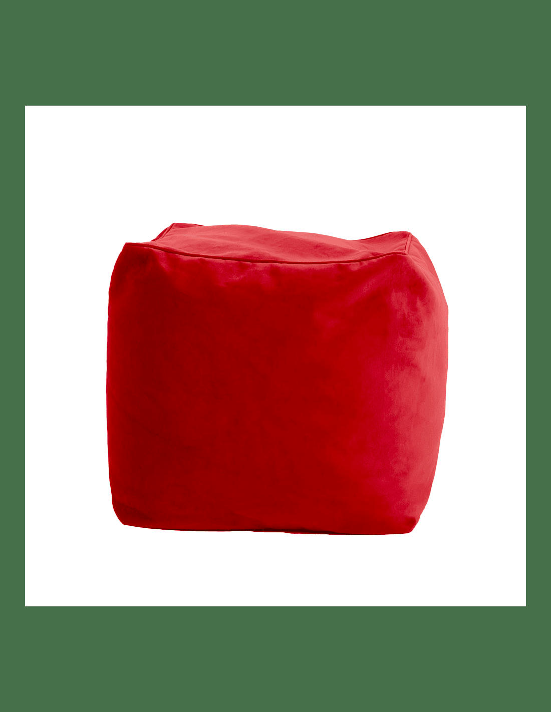 JUMBO VELVET - Repose pieds d'intérieur en velours rouge scarlet