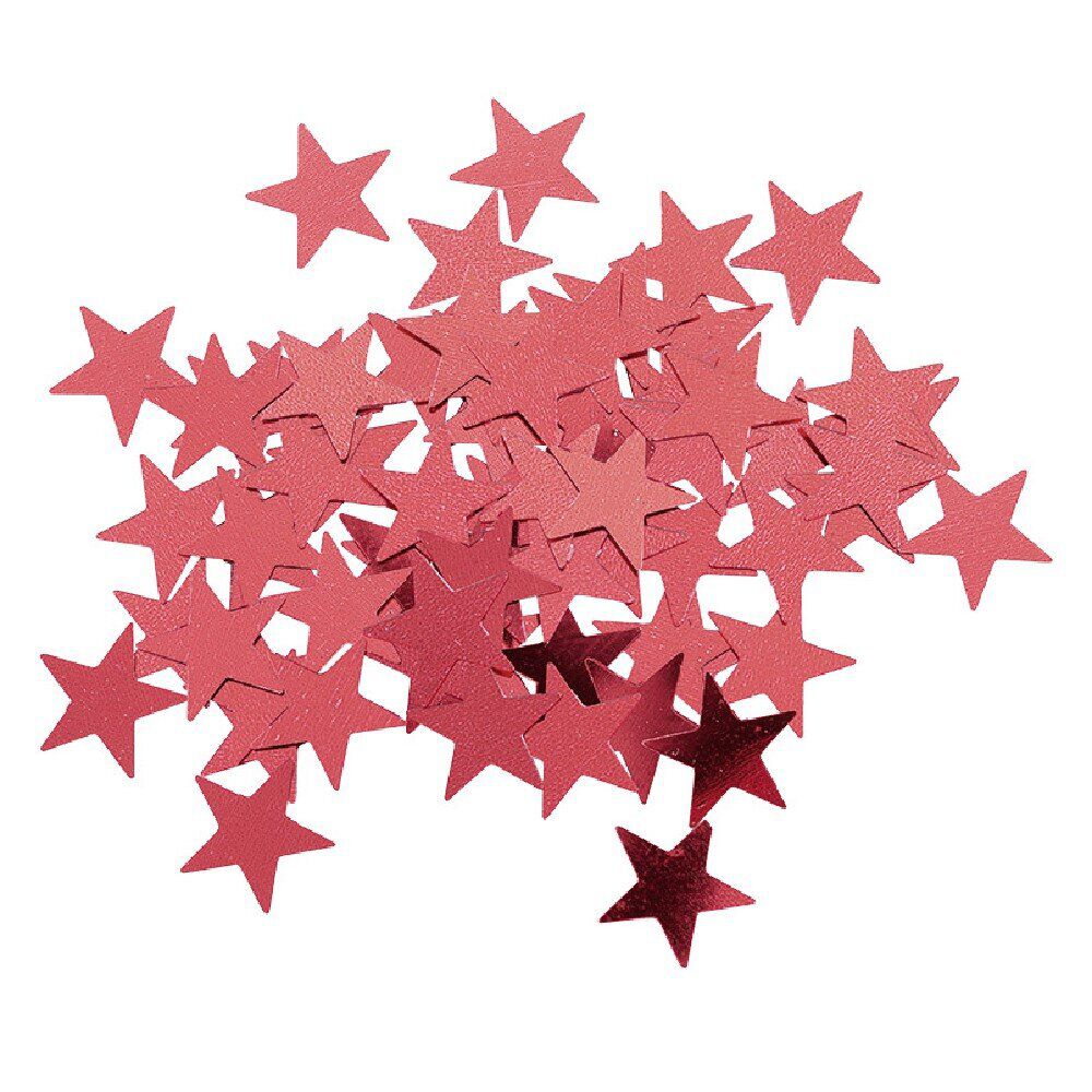 Confettis forme étoile Rouge x 160