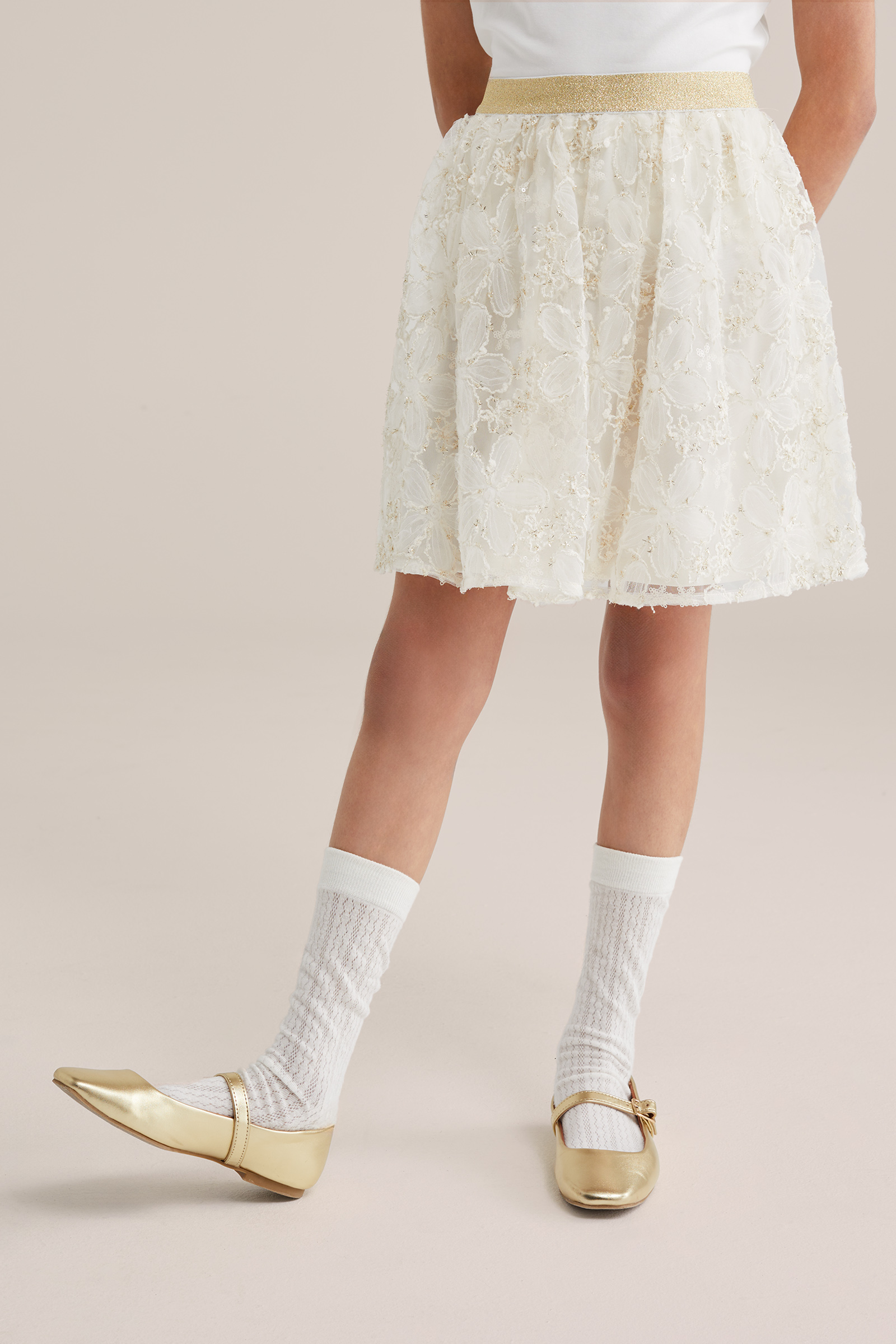 Meisjes rok met embroideries