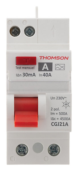 Interrupteur différentiel 40A/30mA type A Thomson